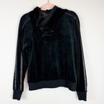 Blanc Noir Interpol Hooded Track Jacket Black Velvet Velour Size Medium Photo 8