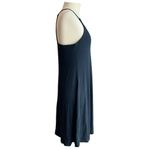 Women's Black Jersey Knit Keyhole Sleeveless Stretch Mini Dress Size Small Photo 5