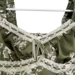 Inspired Hearts Green Floral Velvet Lace Sweetheart Midi Dress Size Small Photo 4