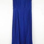 Eliza J Sleeveless Pleated Lined Exposed Back Zipper Fit And Flare Dress Size 6 Photo 0