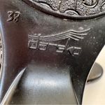 Dansko  Black Grey Leather Slip On Clogs Womens 7 Nursing Shoes Comfort Classic Photo 4