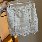 SheIn Lace print white mini skirt Photo 1