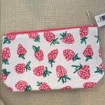 Clinique Strawberry Print Cosmetic Bag  New White and Pink Photo 1