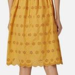 Madewell Scalloped Eyelet Fit & Flare Lined Midi Dress in Tungsten Glow Size 6 Photo 1