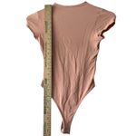 Naked Wardrobe  Women's S Blush Thong Bodysuit Neutral Casual Stretch Basic‎ Photo 3