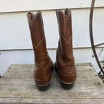 Justin Boots VTG 1960s  Brown Cowgirl Stovepipe Stitched Edge L4023 Size 6 1/2B Photo 3