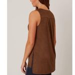 Daytrip Datyrip Lace-up brown tank faux suede top Photo 1