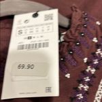 ZARA  Women's Brown Embroidered Top small‎ Photo 5
