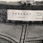 Topshop NWOT  High Rise Raw Waist Cropped Straight Jeans Size 26 Photo 1