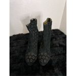 Hale Bob  Black Laser Cut Booties Boots lace 8 Photo 1