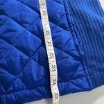 Fresh Blue Puff Vest Diamond Pattern Knit Side and Collar Women’s Size Small Photo 7