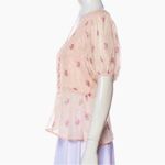 Love Shack Fancy  powder blush pink short sleeve blouse NWT Photo 1