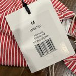 ONIA Luna Striped O-ring Bandeau Bikini Top Spiced Coral Casual Medium Photo 3