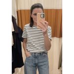 Madewell The Perfect Crewneck Tee in Allday Jersey in Roasted Chicory Size Large Photo 2