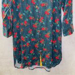 Matilda Jane Fa La La Floral Print Button Down Long Sleeve Shirt Dress size SM Photo 3