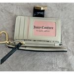 Juicy Couture Black Tab Card Golden Keychain Wallet Moto Chic Embossed Zipped Photo 11