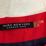 Andrew Marc  Red Skater Fit & Flare 6 Buckle Dress Retro Classic Photo 4