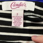 Candie's  Black and White Striped Mini Skirt Photo 3