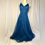Anthropologie Hitherto Zaria Saphire Dress | 6 Blue Photo 7