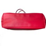 Christmas NWT Crabtree & Evelyn Large Red Tote Bag Laser Cut Vegan Leather Photo 4