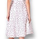 Hutch Anthropologie 8 White Floral Mini Dress Crossback Milkmaid Cottagecore Photo 1