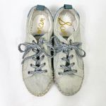 Sam Edelman  Carleigh Blue Chambray Denim Lace Up Espadrilles Sneakers Shoes Photo 4
