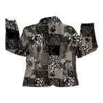 Dress Barn  Jacket Womens Grey Black Tan Colorblock Full Zip Collar Chic Size Photo 2