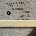 Perry Ellis  Womens Light Gray Casual Short Sleeve Tee Sz L Photo 2