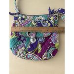 Vera Bradley Purple Heather Paisley Saddle Crossbody Hipster Bag Purse Quilted Photo 8