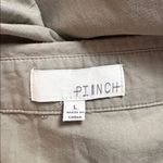 Pinch Anthropologie Olive Green Shirt High Low Cotton Button Down Size Large Photo 3