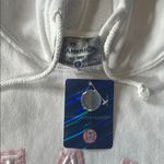 J. America Women’s White Embroidered MIAMI College Hoodie Size L NEW Photo 8