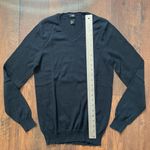 H&M  black pullover v-neck sweater Photo 7