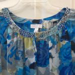 Charter Club FINAL MARKDOWN  Sheer Floral Top w/Embellished Neckline (P/S) Photo 1