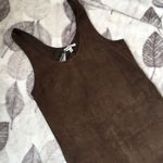 BB Dakota Women’s Casual Brown Leather Sleeveless Suede Mini Dress, XS Photo 6