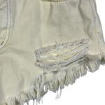 We The Free Free People SZ 28 Loving Good Vibrations Jean Shorts Button-Fly Hi-Rise Yellow Photo 4