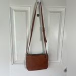 NEW By Anthropologie CAMEL Vegan Leather Crossbody Bag 2 SEPARATED COMPARTMENT Brown Photo 3