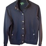 Ralph Lauren Lauren  Cotton Knit Sweater Cardigan Coastal Grandma Large Navy Photo 0