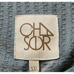 Chaser Waffle Knit Tunic Thermal Top Womens Size XXL Long Sleeve Teal Blue Photo 6