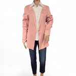 Eileen Fisher SILK Pink Blazer Size Large Notch Collar One Button Jacket EUC Photo 1