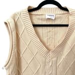 CALLAHAN KNITWEAR Chelle Cable Knit Sweater‎ Vest Sz XL White Photo 3
