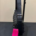 Betsey Johnson  | Quilted Black Bag w/ Iconic Skulls and Adjustable Buckle Strap Photo 5
