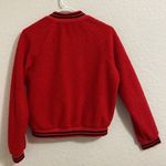 Miss Love  boutique bomber jacket Red teddy bear front pockets size small. Photo 4