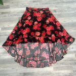 Torrid NWT Hi Low Black Red Rose Chiffon Maxi Skirt S27 Photo 1