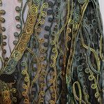 Vintage Valenti Sheer Ornate Filagree Jacket / Cover Up Size M Green Size M Photo 6