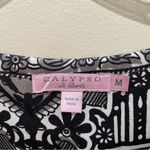 Calypso St. Barth Long Sleeve Silk Dress Black Grey White Size Medium Photo 9