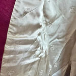 Massimo Dutti  | Dark Red Blazer Cotton Wool Stitch Detail | Size 2 Photo 6