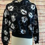 H&M  Disney Mickey Mouse Black Hoodie Ears Cropped, Size Women’s Small Photo 0