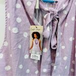 Charlie Paige NWT Rya Linen Halter Tie Tank Top size Medium purple white Photo 2