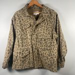 Frame  Cheetah Cargo Print Service Jacket Size Small Mobwife Classic Preppy Photo 0