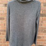 Planet Gold  Cowl Neck Pullover Tunic Top Grey Womens Size Medium Kangaroo Pocket Photo 4
